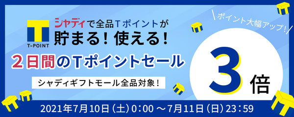 今日は、なんとTポイント3倍の日です