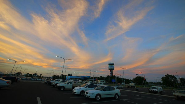 こんなにキレイな夕焼け空も見れてラッキー。