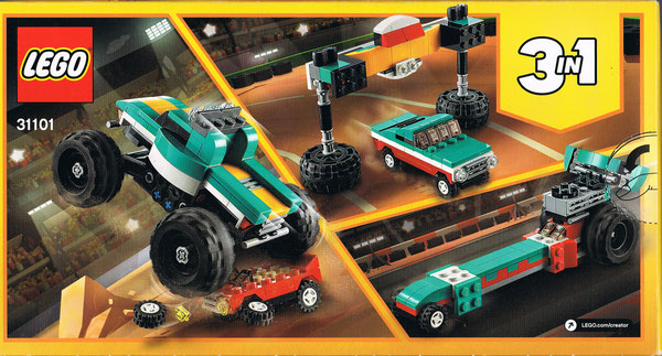 Rückseite Lego 31101 Creator Set Monster-Truck