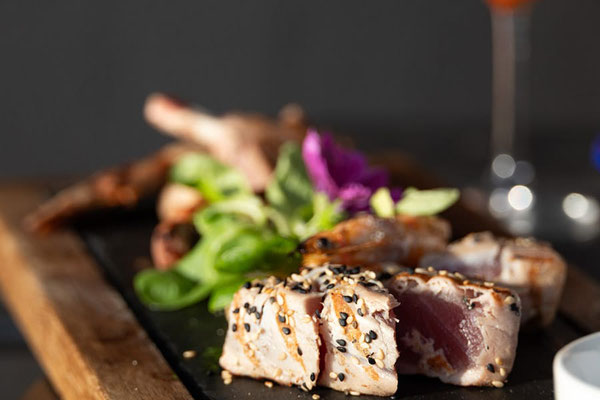 Gegrillter Thunfisch im Restaurant Schönblick in Völser Aicha - Völs am Schlern