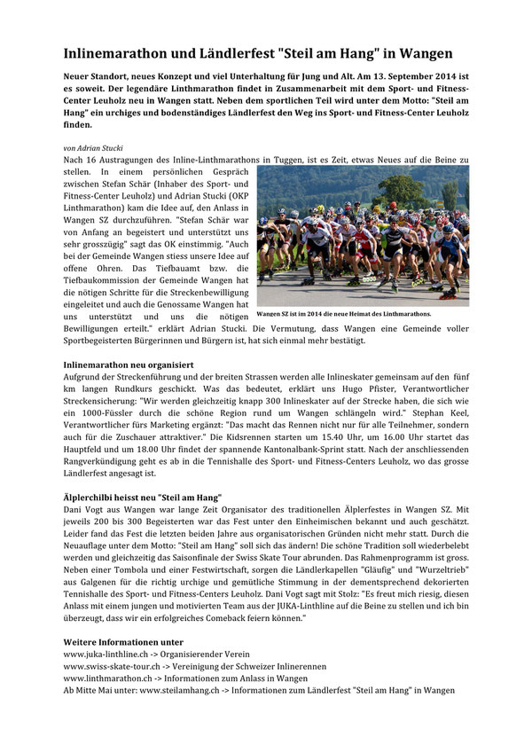 Zeitungsbericht 2014