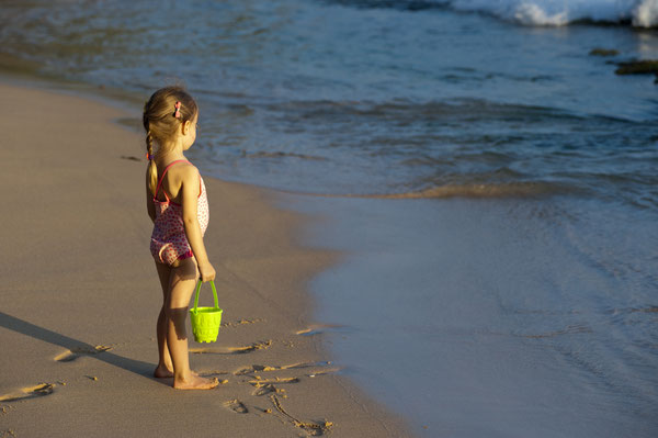 little girl on beach
