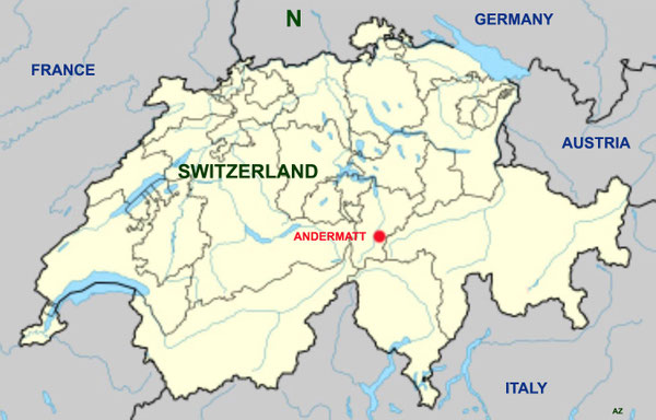 Switzerland map. Map graphics by Anthony Zois.