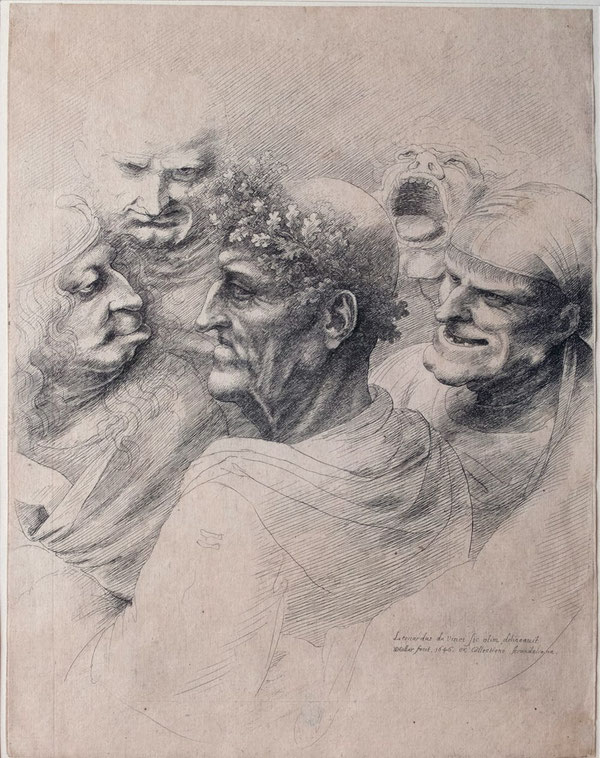  Leonardo da Vinci, "Cinque teste" (1494).