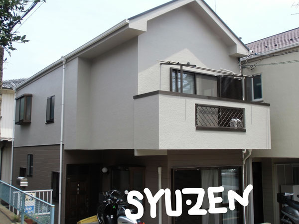 横浜市中区簑沢周辺。○○様邸の外壁塗装と屋根塗装。とても忙しい奥様。不在中に工事はすべて終わりました。
