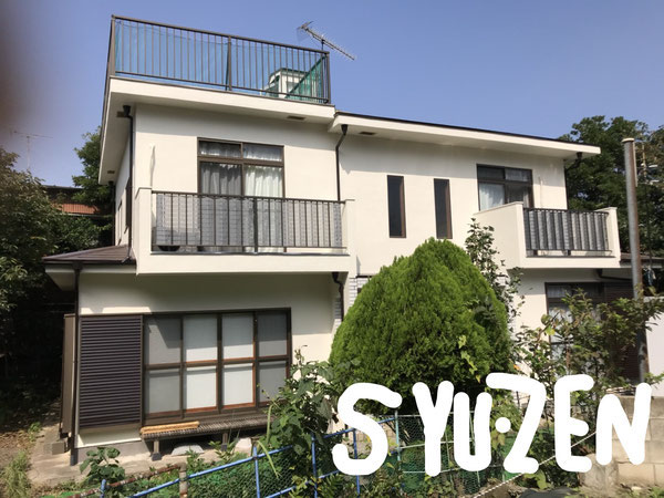 中区では貴重な庭付きの現場です。