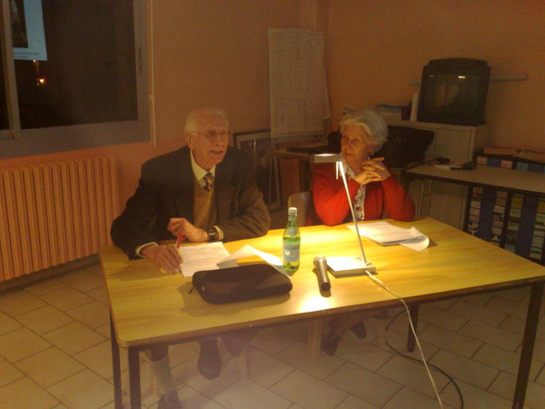 Nino Chiappano, conférencier et Monique Astruc, lectrice