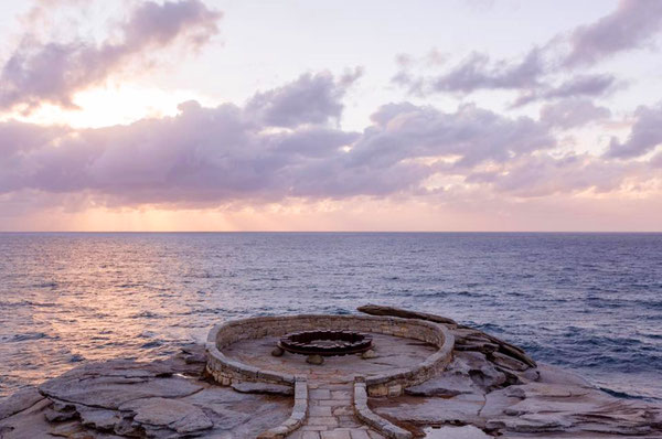 "Circle - on the earth"      H.50xW.350xD.350cm / cor-ten steel, stone / 2017　 in Sydney