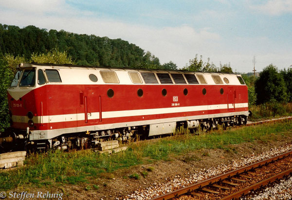 Zuglok 219 108-8 in Loitsch-Hohenleuben ....
