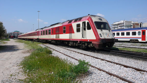  OSE 520 257 beim Rangieren in Thessaloniki (2. April 2007)