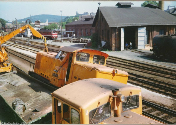 Aufnahme vom Stellwerk B2, Greiz September 1992