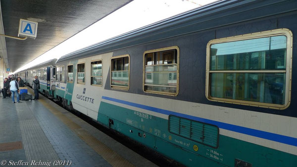 Liegewagen im EN 221 "STENDHAL" in Venezia Santa Lucia (März 2011)