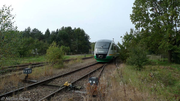 Gleissperre zur DRE-Pachtstrecke Werdau-Wünschendorf-Weida