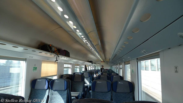 2.Klasse im EUROSTAR CITY ITALIA (Frecciabianca - Weißer Pfeil)