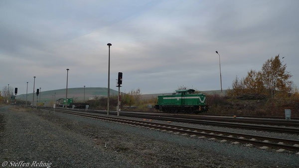 Abgestellte V60 14 in Schmirchau (November 2010)