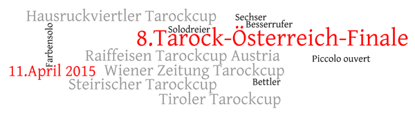 Wordle zum 8.Tarock-Österreich-Finale 2015