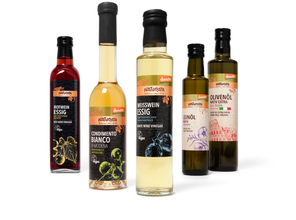 NATURATA - Essig - Öl - Herkunft - hochwertig - naturbelassen - Relaunch - Design - Packaging - DesingKis - 2015 - Verpackung