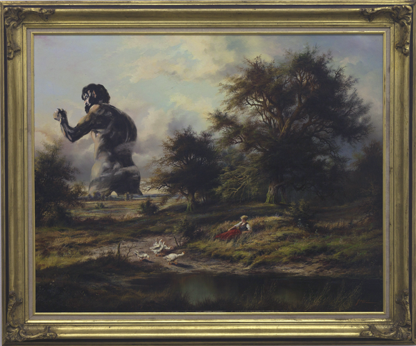 Thilo Droste, Goya auf Unleserlich, Öl auf Leinwand, 70x100cm