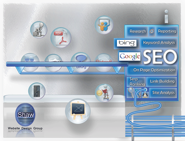 Learning SEO Optimization is easier when you use Shaw's resource bubbles.