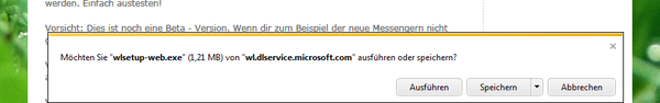 Unten öffnet sich nun statt Pop up ein dezentes Optionsmenü bspw. bei Download.