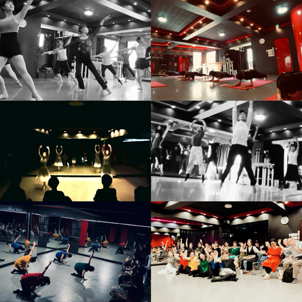 写真は レッスン風景と クラスのみなさんのためのスタジオでの発表の会 “Class Performance Vol.4”より