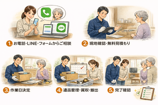 新潟 遺品整理の流れ 石田企画