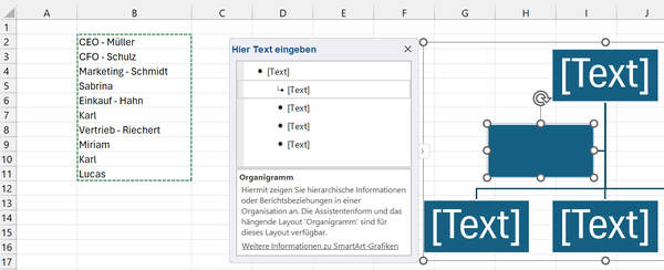 Excel Organigramm Vorlage