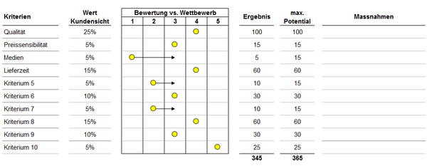 Potenzialanalyse - Excel Vorlage