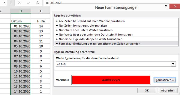 Excel Datum Rot Färben Wenn älter Als Heute