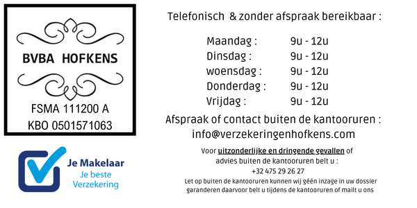 Verzekeringen Hofkens te Geel