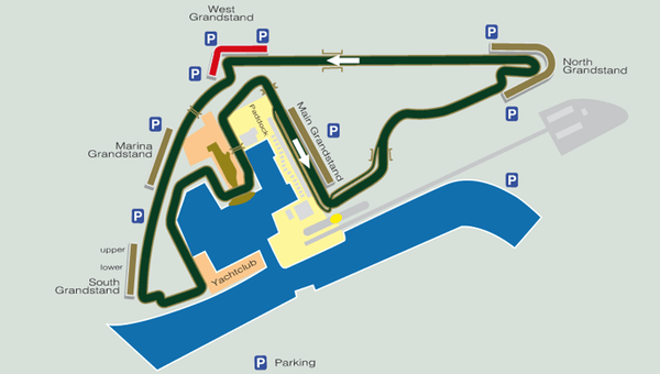 Formel 1 Rennstrecke Abu Dhabi