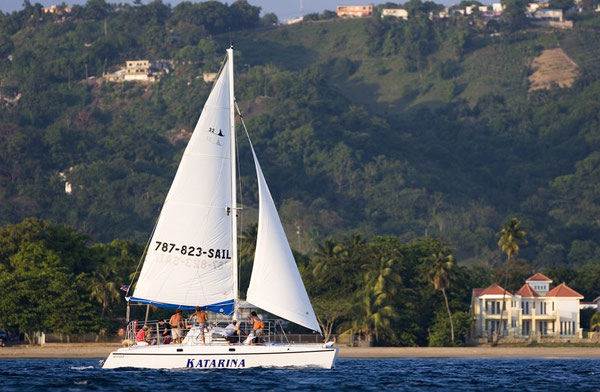 Rincon sailing, sunset cruise, catamaran