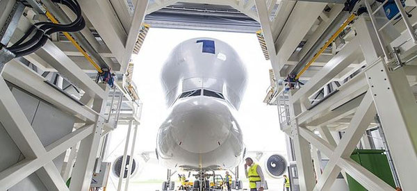 The first Beluga hangar opened its sliding doors at the plane maker’s Hamburg plant  /  source: Airbus 