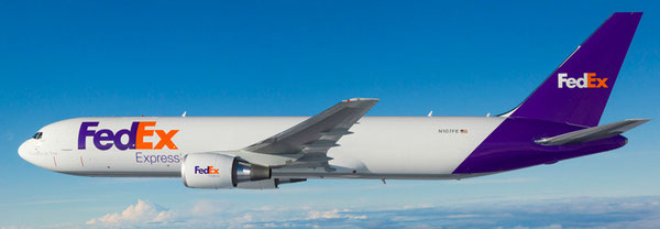 Boeing 767F operated by FedEx  -  company courtesy