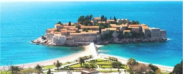 The pictoresque peninsula of Sveti Stefan