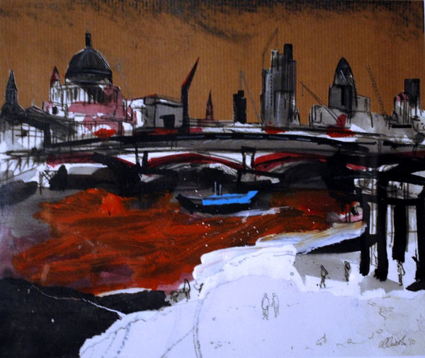 St Pauls from South Bank #2, 20 x 25cm