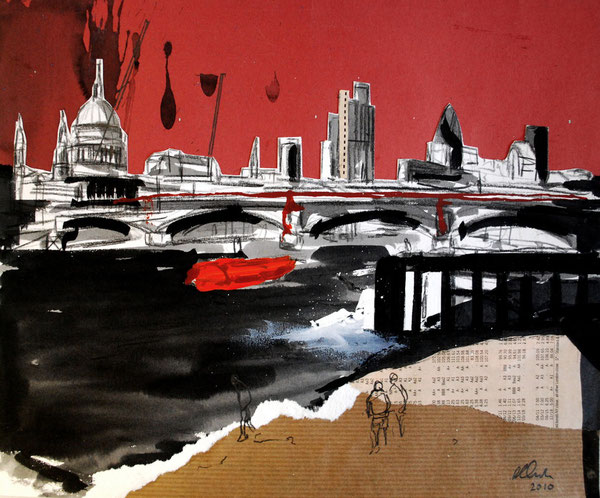 St Pauls from South Bank #1, 20 x 25cm