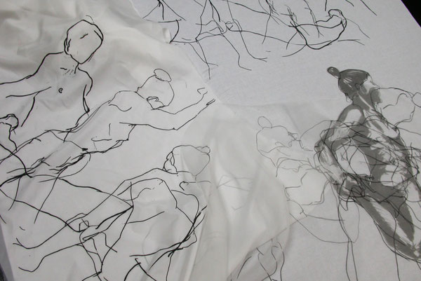 Druck auf Organza
