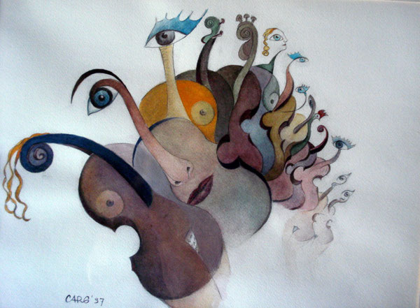  Defilé joyeux            62 x50 cm.        inkl. Rahmen       1500.- Euro        Aquarell