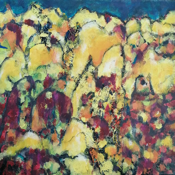 Michael F. Wyss, Seelenlandschaft, Acryl, 50x50cm, 2018