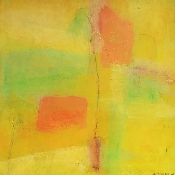 Michael F. Wyss, Gutes Gespräch, Acryl, 50x50cm, 2016