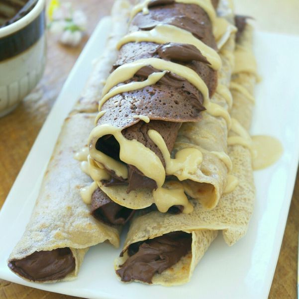 Vegan crêpes made with aquafaba 