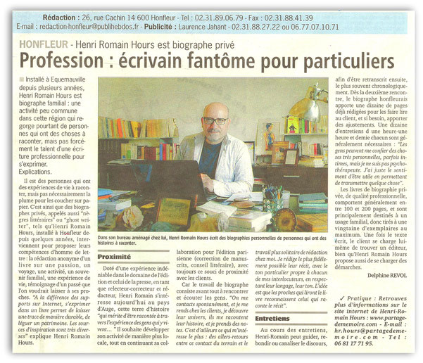 écrivain biographe prestaire conseil en écriture en normandie faire écrire votre biographie aide à l'écriture d'un livre