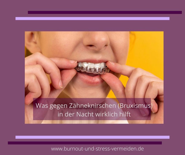Frau mit einer Zahnschiene