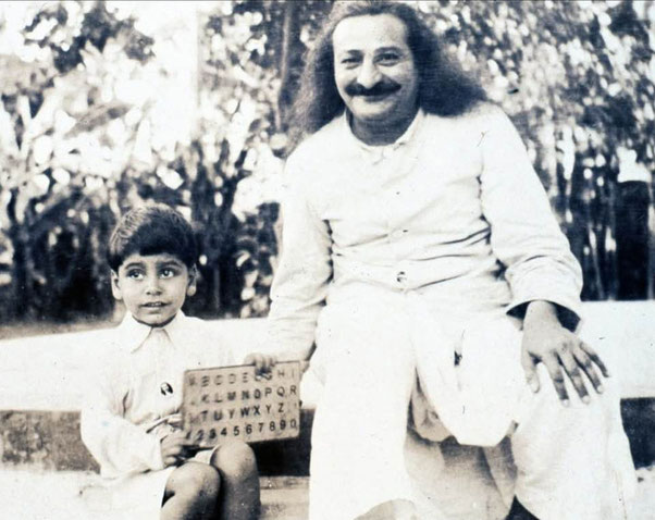 Meher Baba with young Meherwan