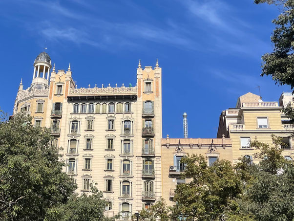 Verziertes Gebäude in Barcelona