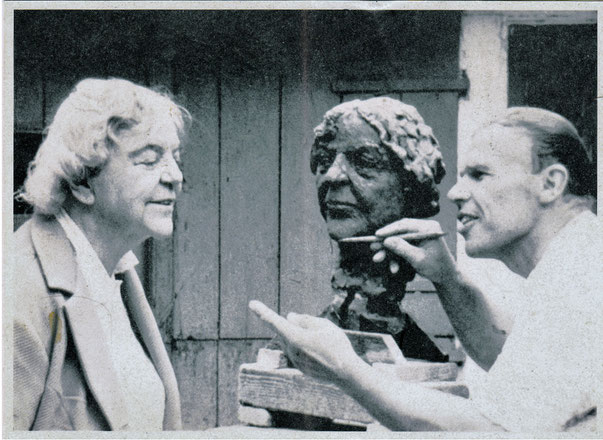 karlheinz engelin portraitiert die dänische malerin anne marie telmanyi in ihrem atelier auf mön