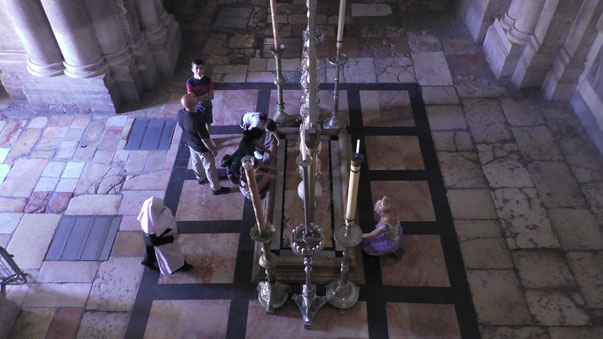 The upper view of the Stone of Unction