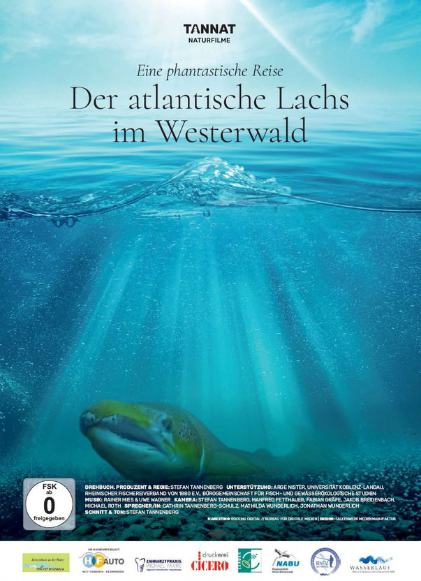 Filmplakat „Eine phantastische Reise - Der atlantische Lachs im Westerwald“