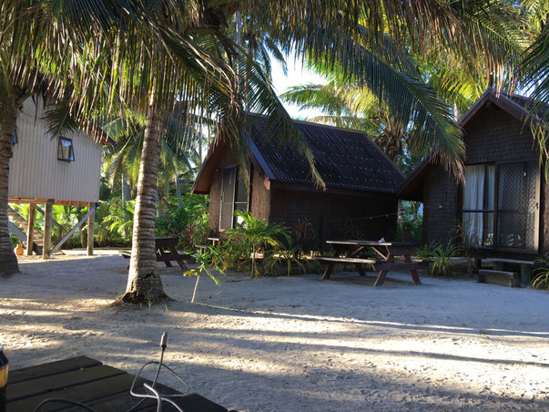 Beach Huts behind Beachfront Units. 